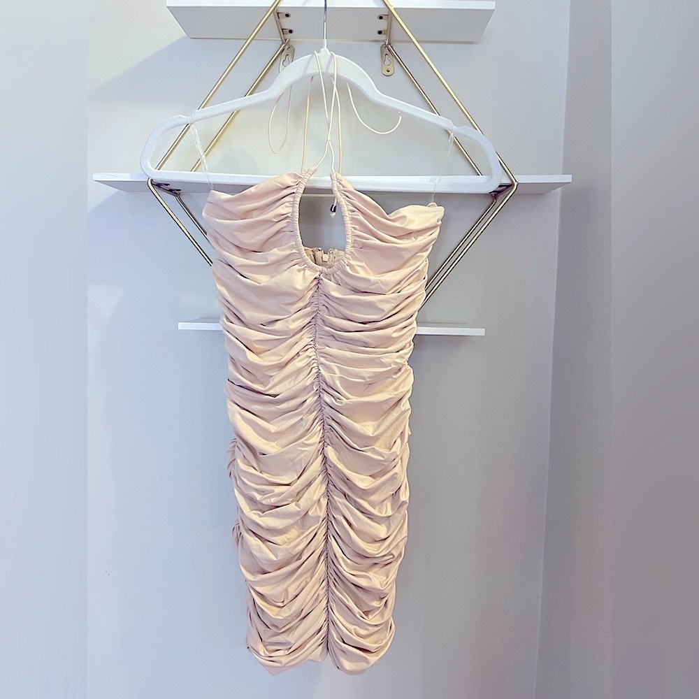 Ruched bodycon dress worn only once